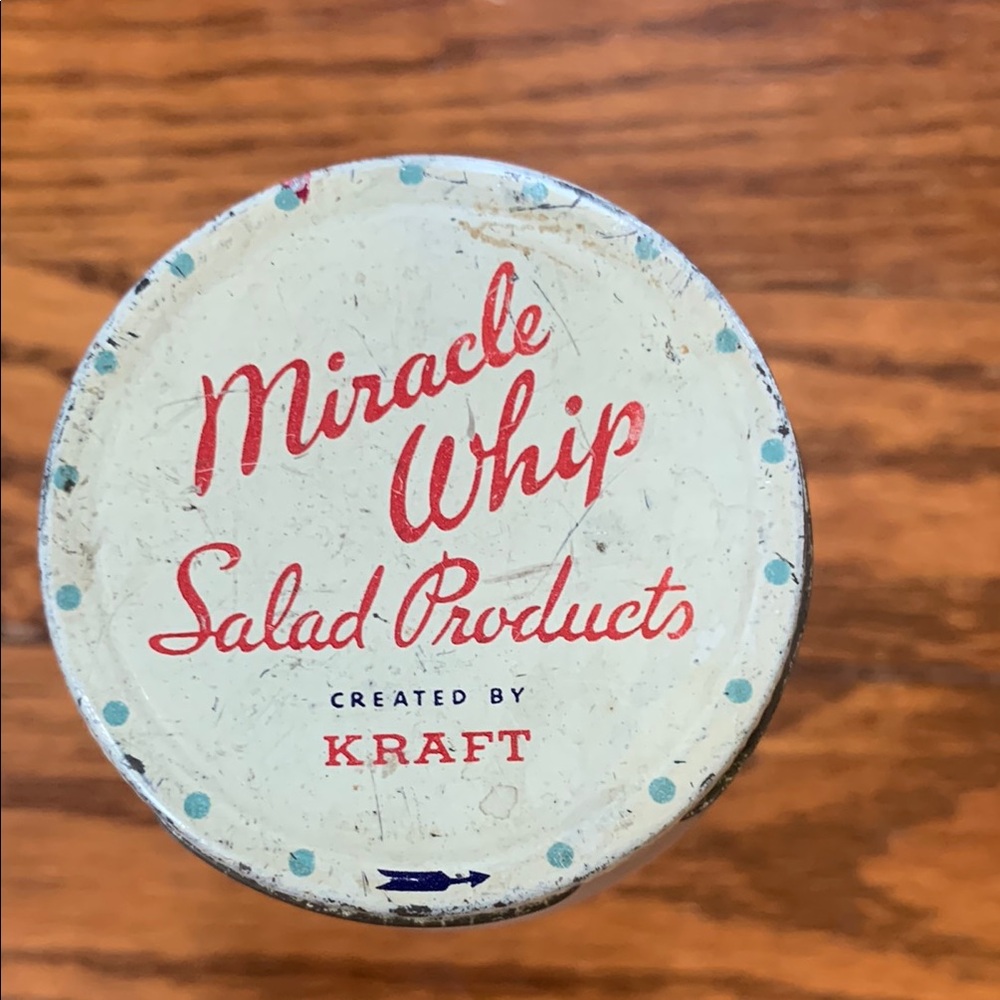Vintage Kraft Miracle Whip Glass Jar